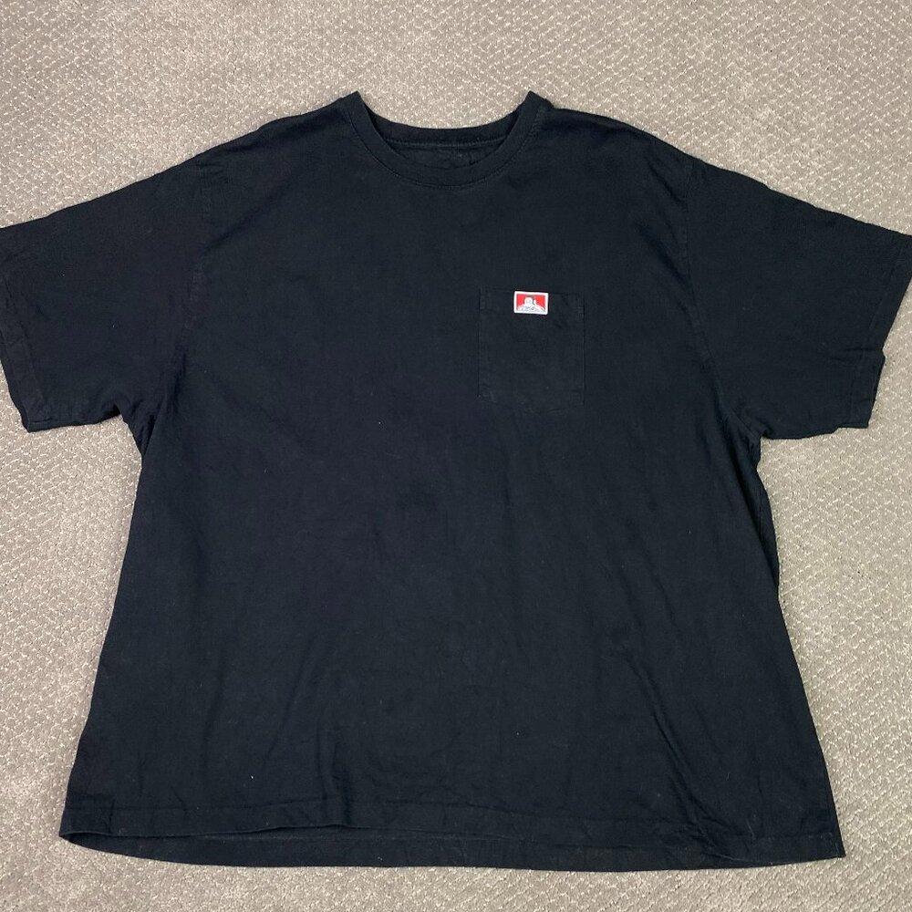 Ben Davis Shirt Men's 3XL Black Pocket T Shirt Heavyweight Cotton